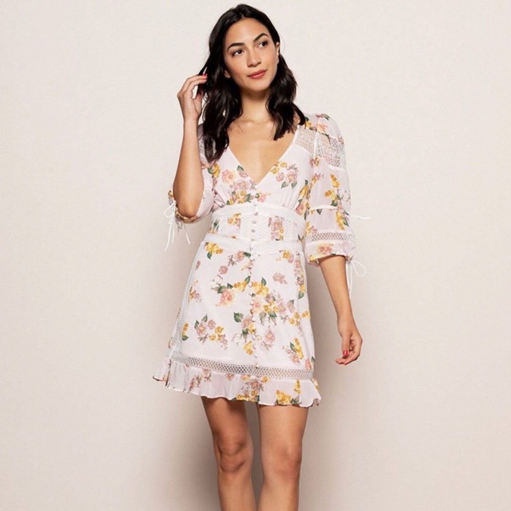 For Love and Lemons Isadora silk mini dress